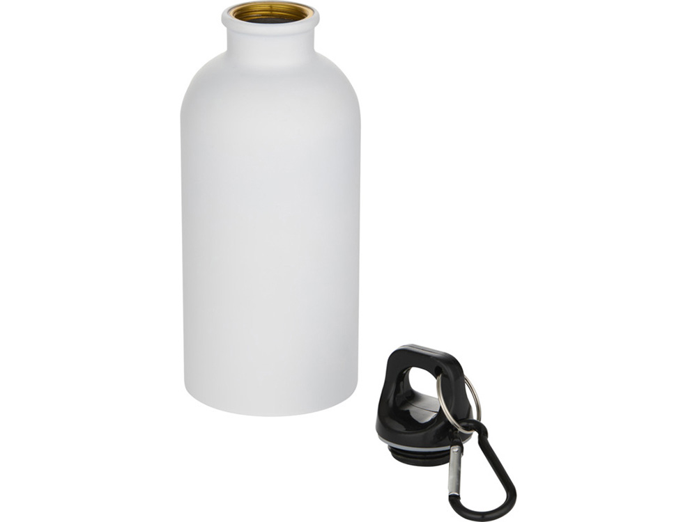 Oregon одностенная бутылка для воды с карабином, изготовленная из нержавеющей стали, сертифицированной по стандарту RCS, объемом 400 мл - Белый — изображение 3