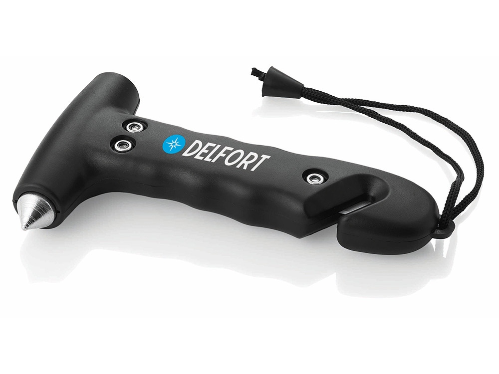 Молоток для разбивания стекла автомобиля со встроенным ножом для ремня безопасности — изображение 2