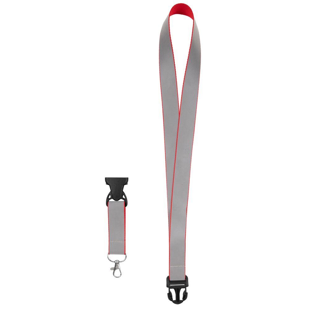 Лента светоотражающая Interlevel, красная с серым — изображение 3