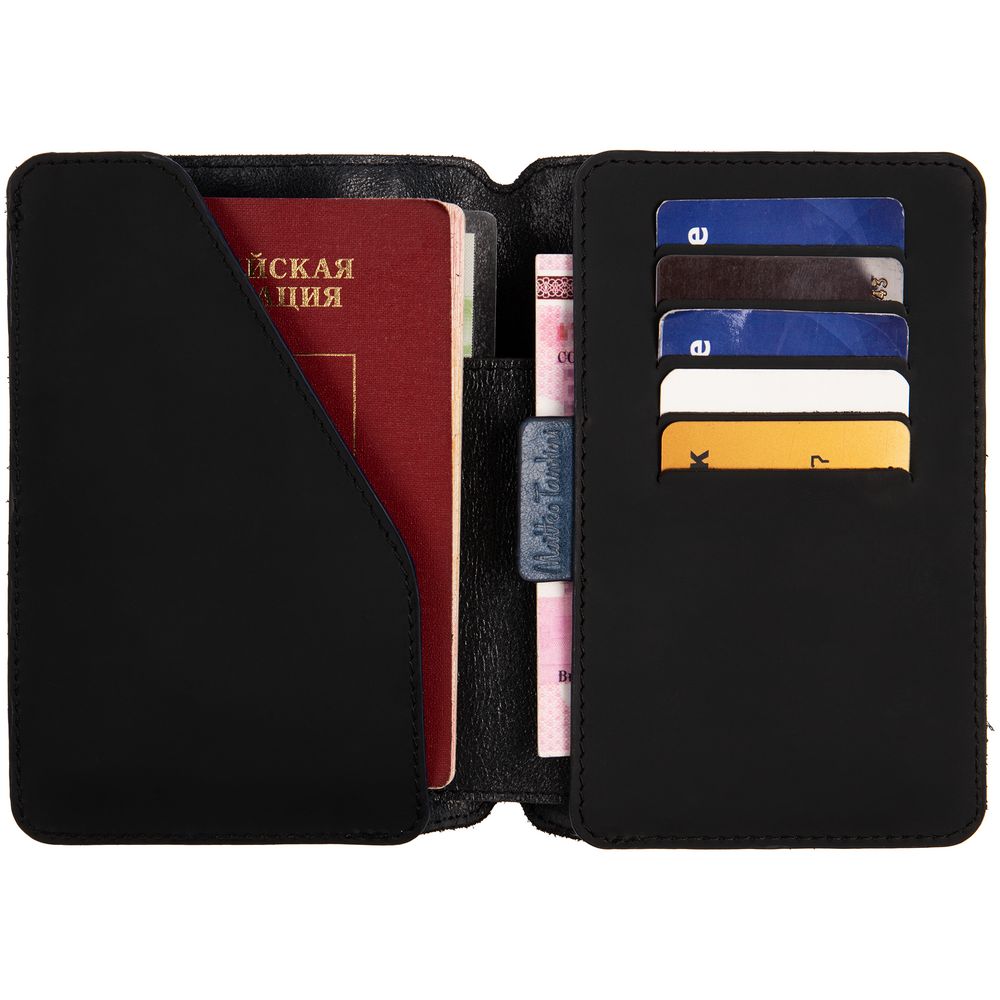 Автобумажник Arrival, черный с синим — изображение 6