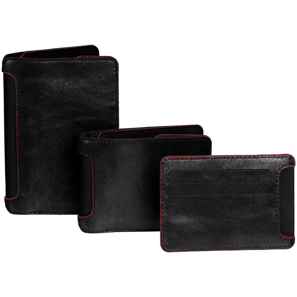 Портмоне Arrival, черное с красным — изображение 8