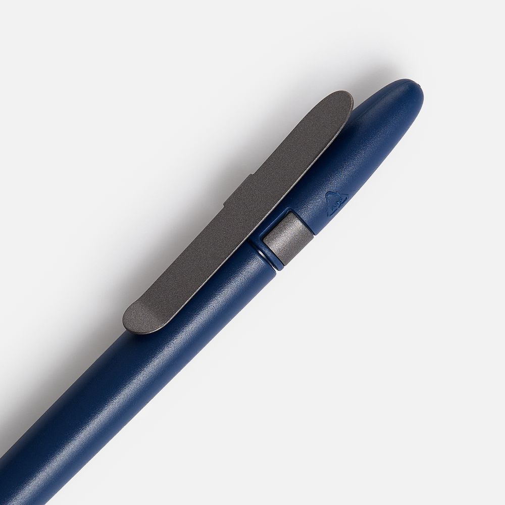 Ручка шариковая Prodir DS5 TSM Metal Clip, синяя с серым — изображение 4