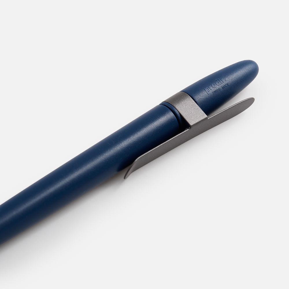 Ручка шариковая Prodir DS5 TSM Metal Clip, синяя с серым — изображение 5