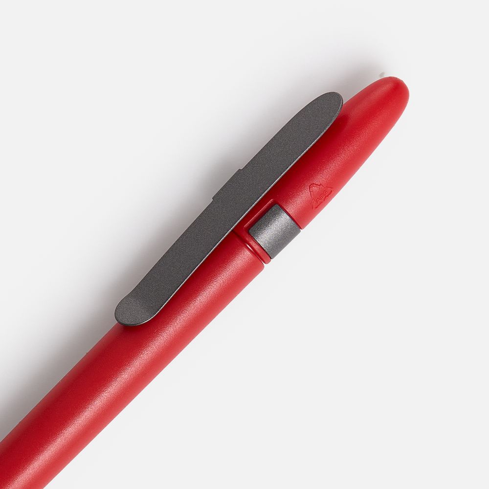 Ручка шариковая Prodir DS5 TSM Metal Clip, красная с серым — изображение 4