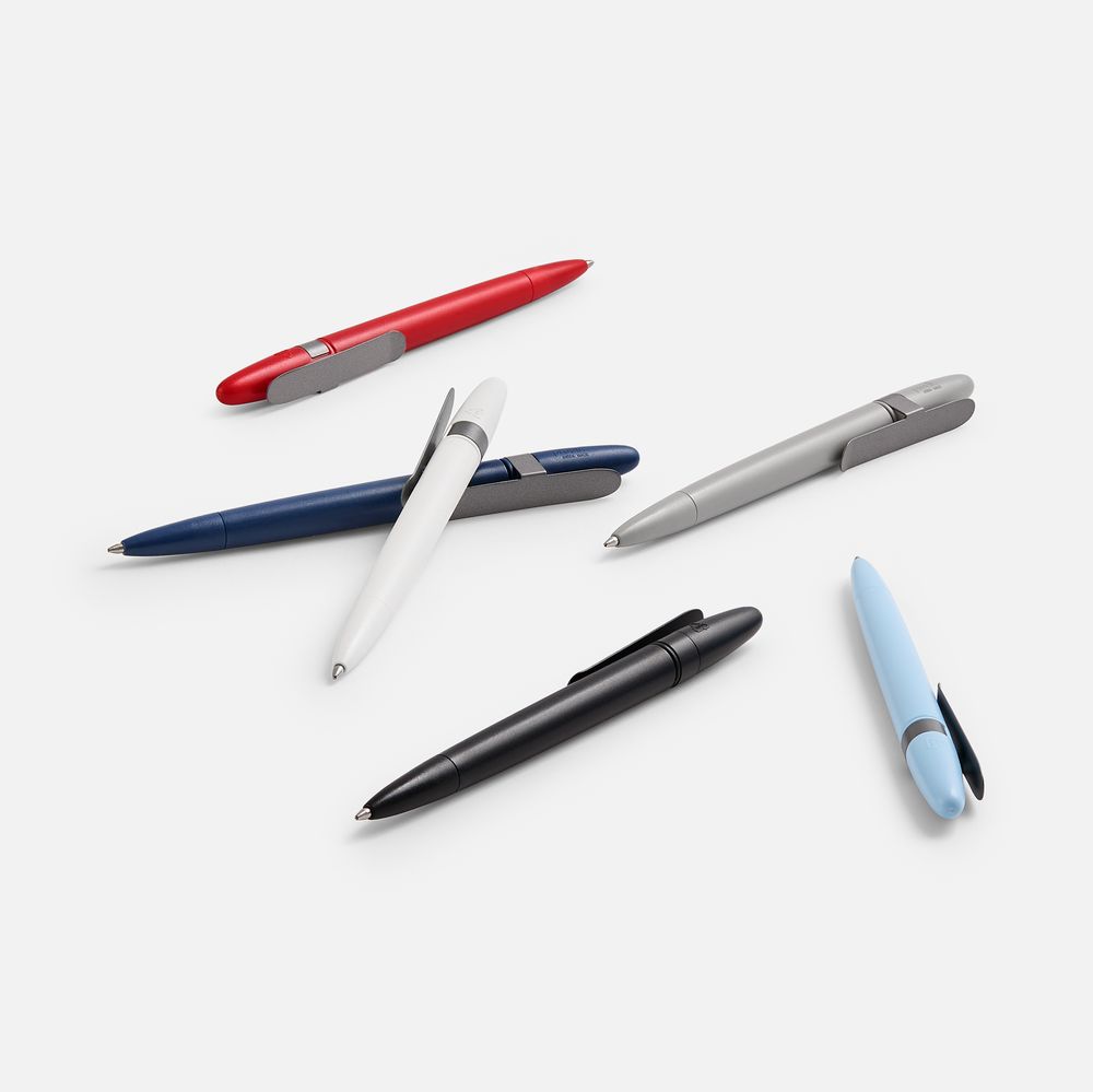 Ручка шариковая Prodir DS5 TSM Metal Clip, красная с серым — изображение 7