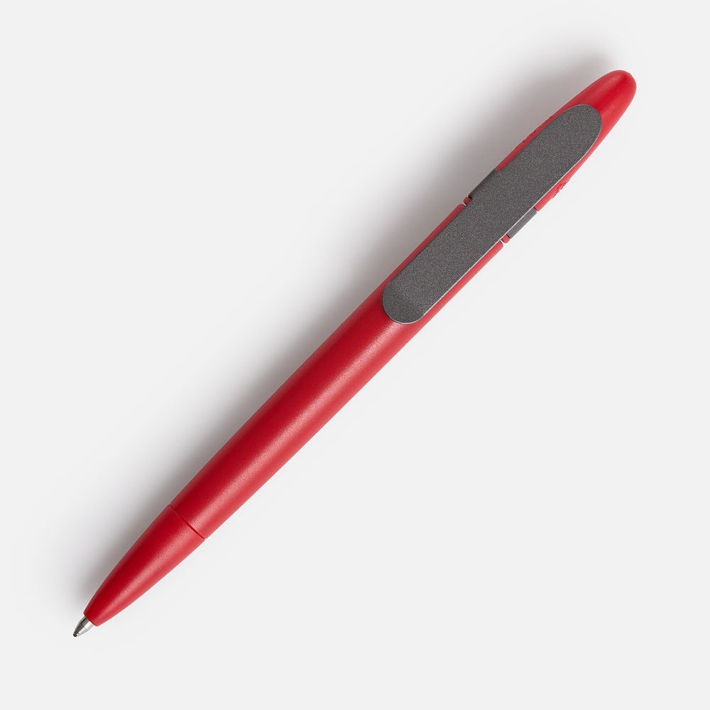 Ручка шариковая Prodir DS5 TSM Metal Clip, красная с серым — изображение 3