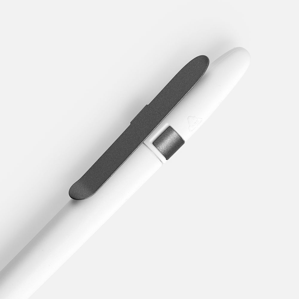 Ручка шариковая Prodir DS5 TSM Metal Clip, белая с серым — изображение 4