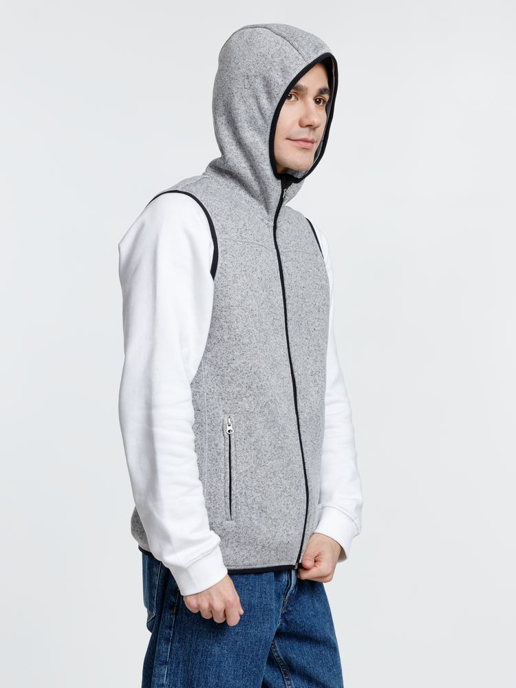 Жилет с капюшоном унисекс Gotland, серый — изображение 9