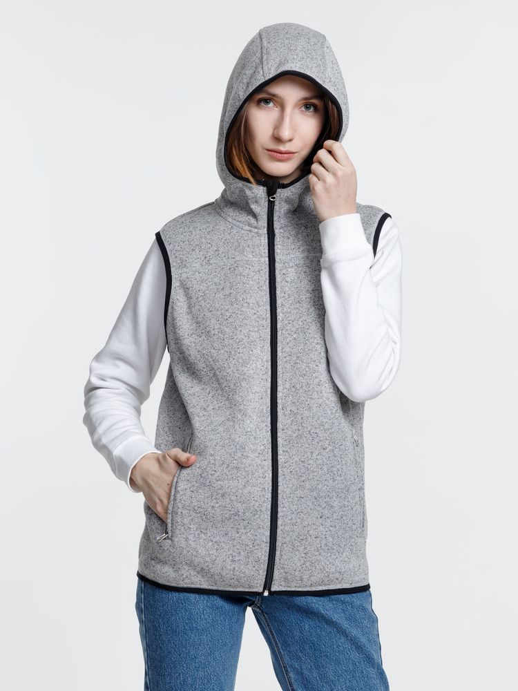 Жилет с капюшоном унисекс Gotland, серый — изображение 14