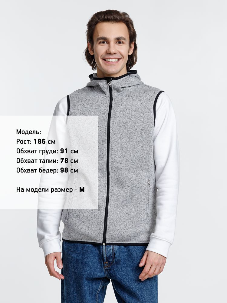 Жилет с капюшоном унисекс Gotland, серый — изображение 6