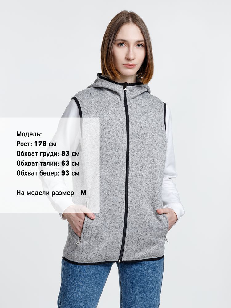 Жилет с капюшоном унисекс Gotland, серый — изображение 11