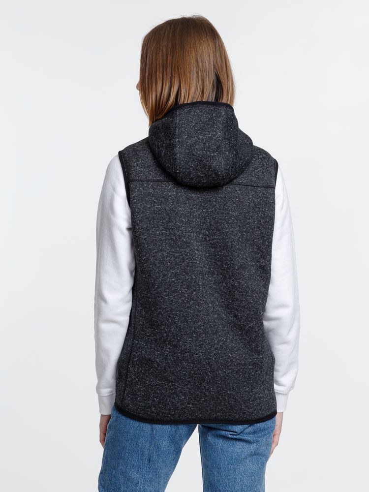 Жилет с капюшоном унисекс Gotland, черный — изображение 10