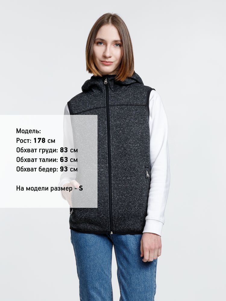 Жилет с капюшоном унисекс Gotland, черный — изображение 6