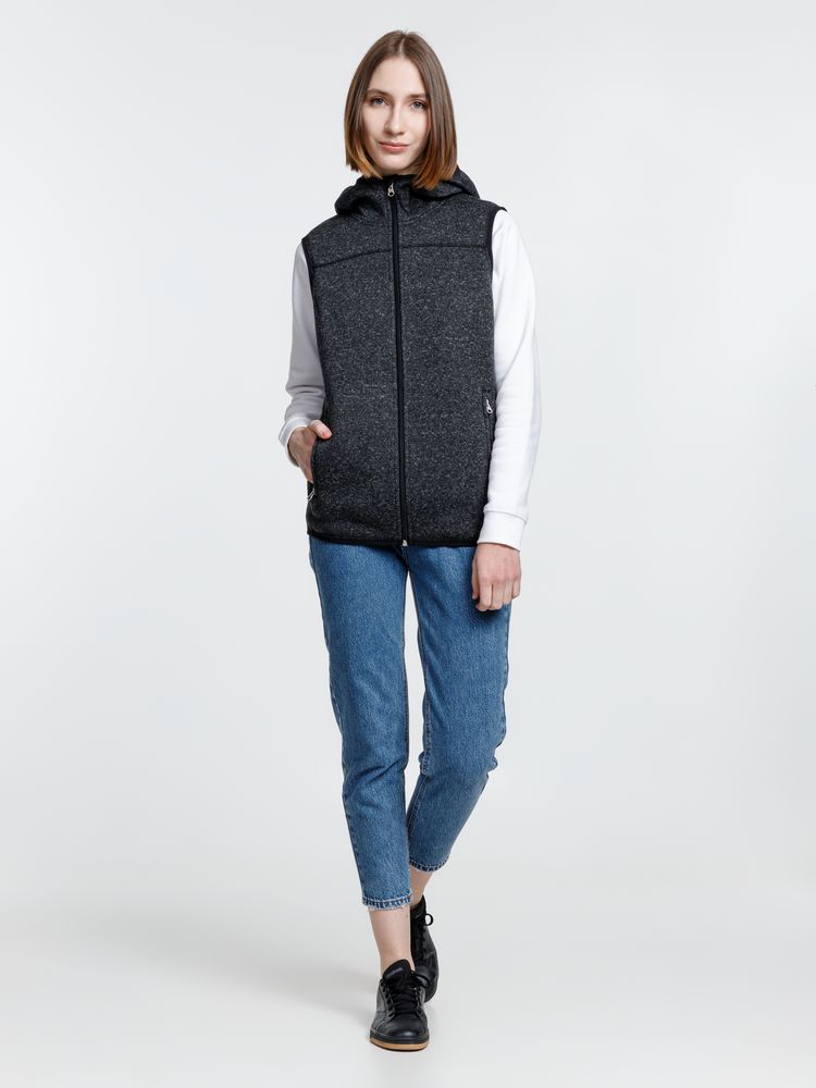 Жилет с капюшоном унисекс Gotland, черный — изображение 11