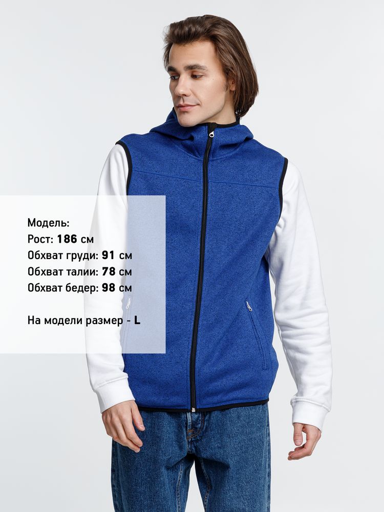 Жилет с капюшоном унисекс Gotland, синий — изображение 6