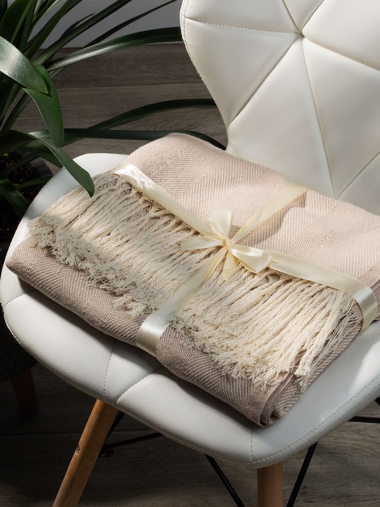 Плед «Сенеж», бежевый — изображение 3