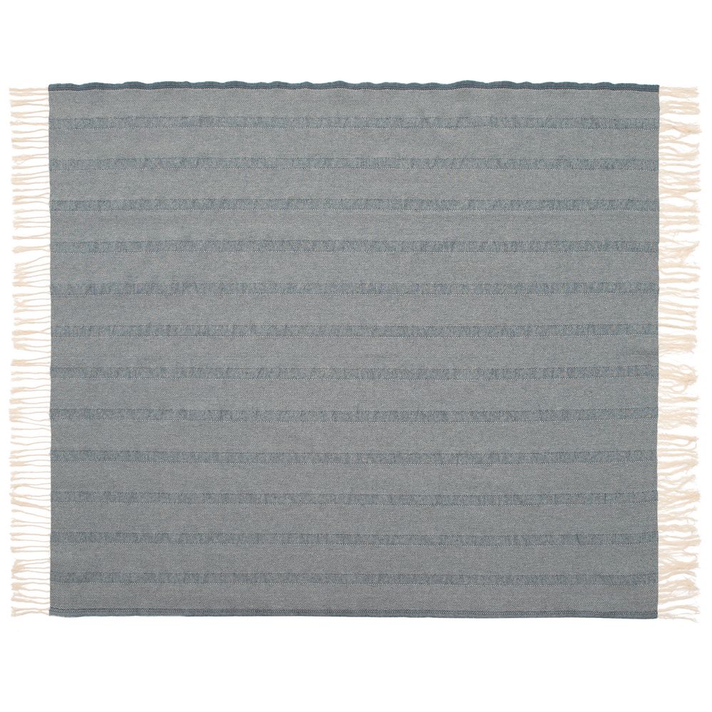 Плед «Сенеж», серо-синий — изображение 5