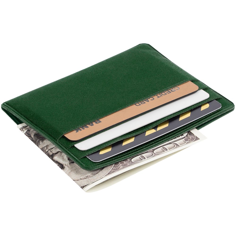 Чехол для карточек Devon, темно-зеленый — изображение 3