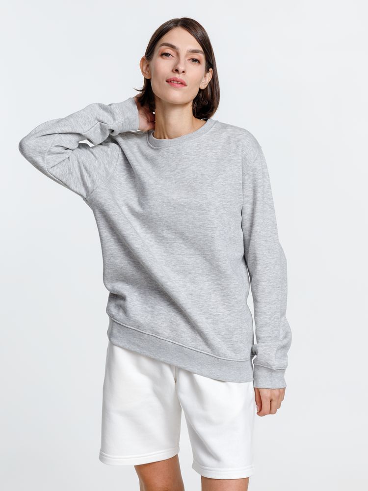 Свитшот унисекс Delta, серый меланж — изображение 6