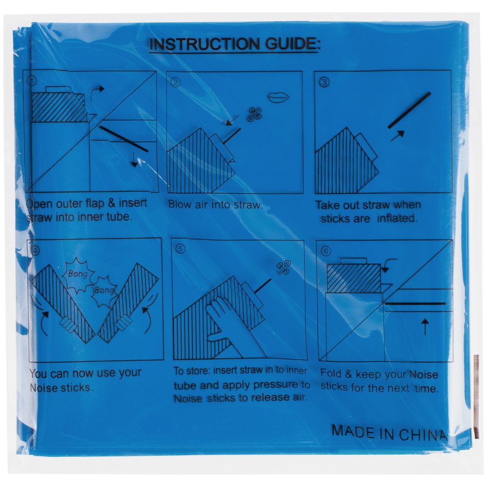 Палки-стучалки для болельщиков «Пошумим», синие — изображение 5