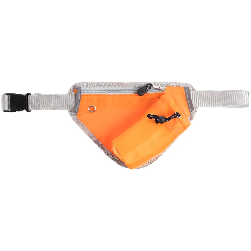 Сумка поясная с отделением для бутылки Waterun, оранжевая — изображение 2