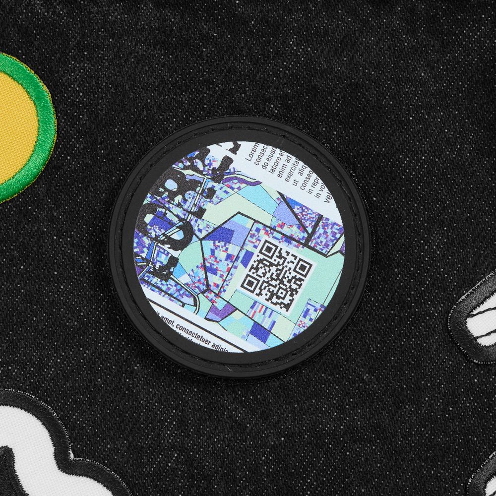 Лейбл из ПВХ с липучкой Menteqo Round, черный — изображение 3