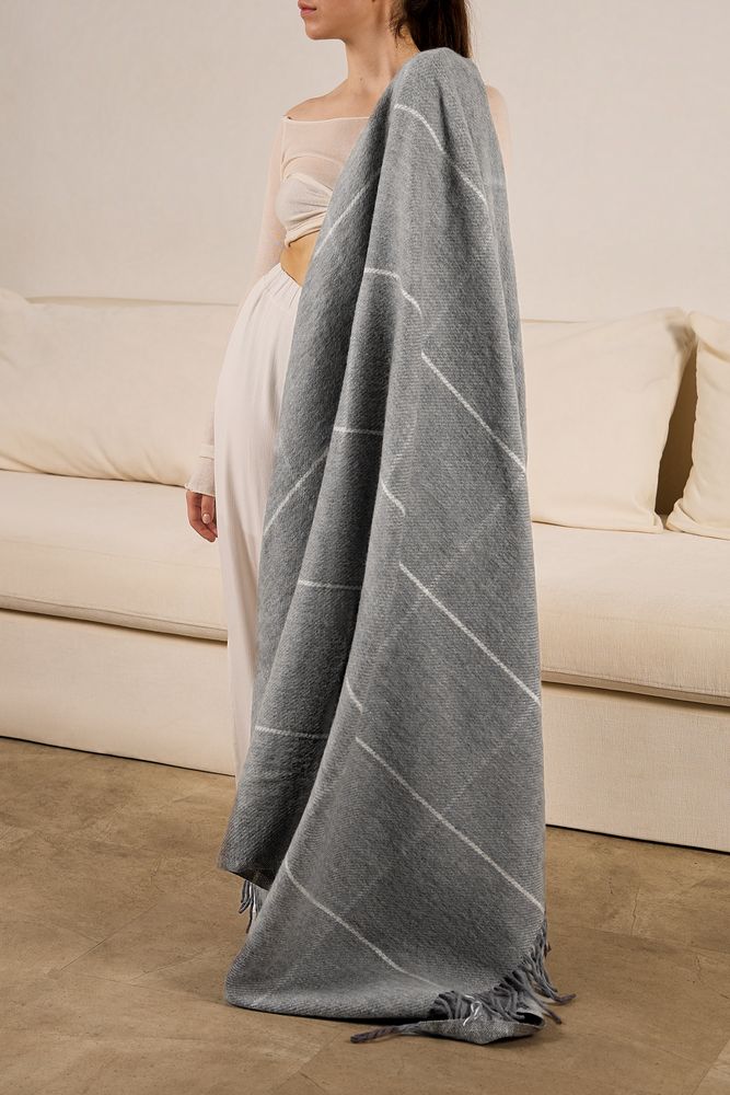 Плед «Шамони», серый — изображение 6