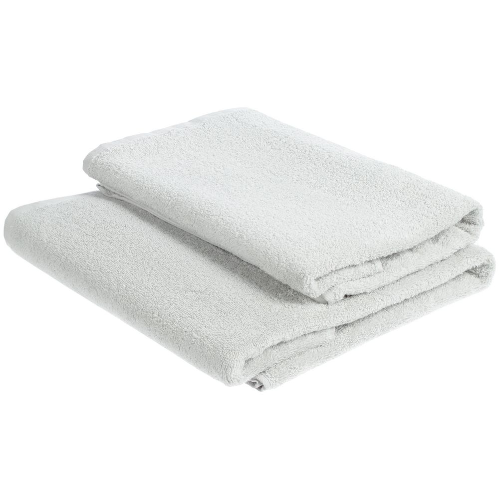 Полотенце махровое «Кронос», среднее, светло-серое — изображение 4