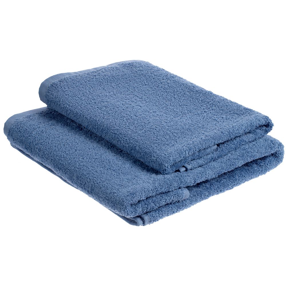 Полотенце махровое «Кронос», среднее, синее (дельфинное) — изображение 4