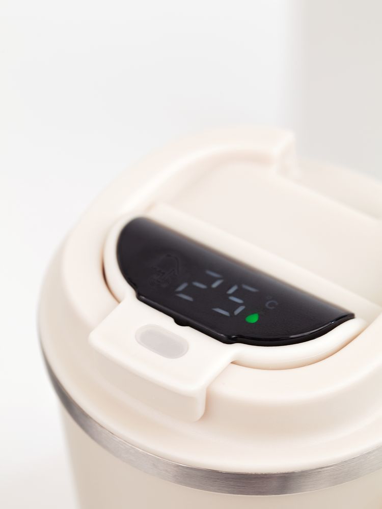 Смарт-стакан с заменяемой батареей tellMug, ver.2, молочно-белый — изображение 3