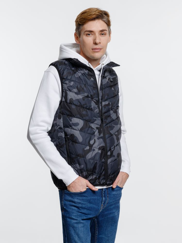 Жилет с подогревом Thermalli Valmorel, серый камуфляж — изображение 11