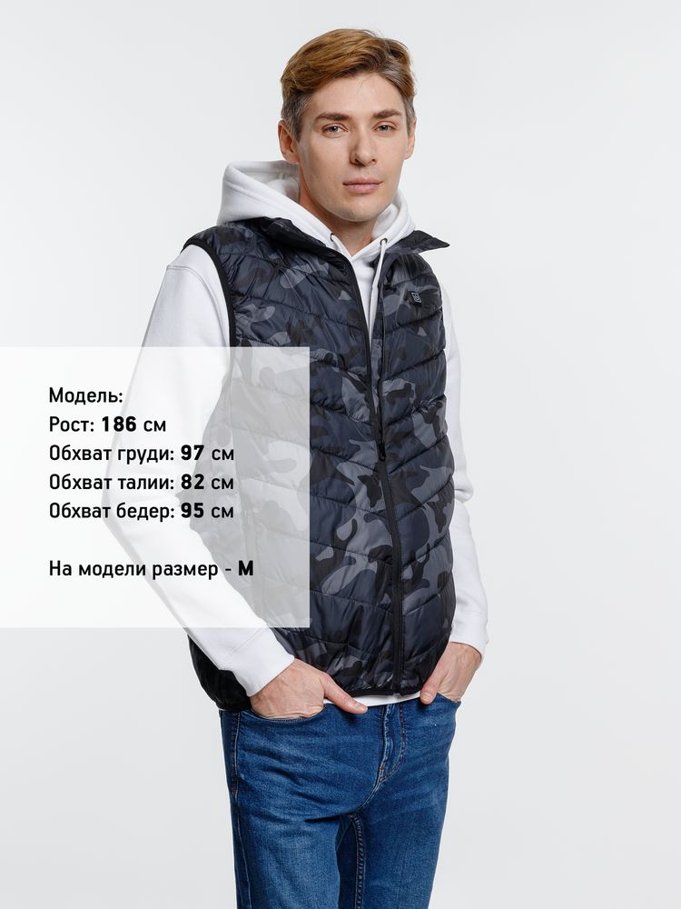 Жилет с подогревом Thermalli Valmorel, серый камуфляж — изображение 10