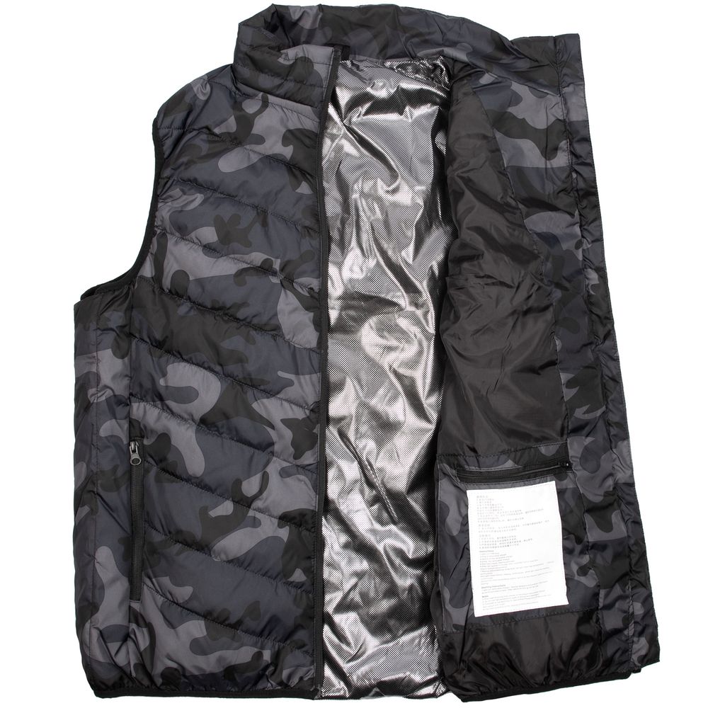 Жилет с подогревом Thermalli Valmorel, серый камуфляж — изображение 3