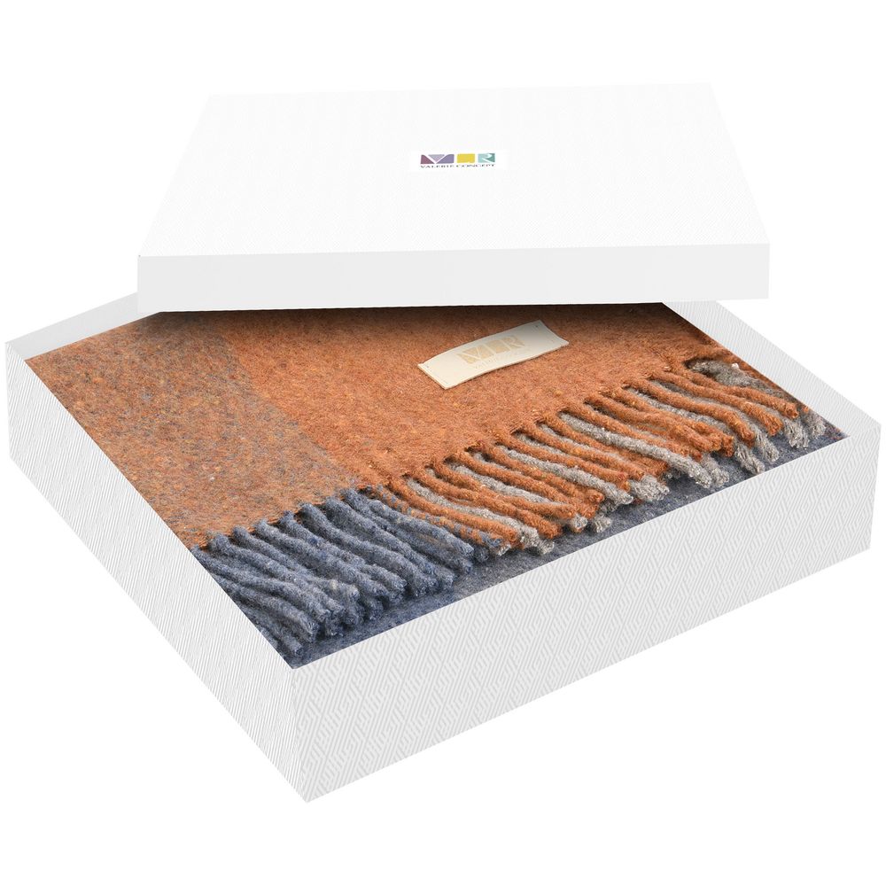 Плед Mumbai, оранжевый с голубым — изображение 3