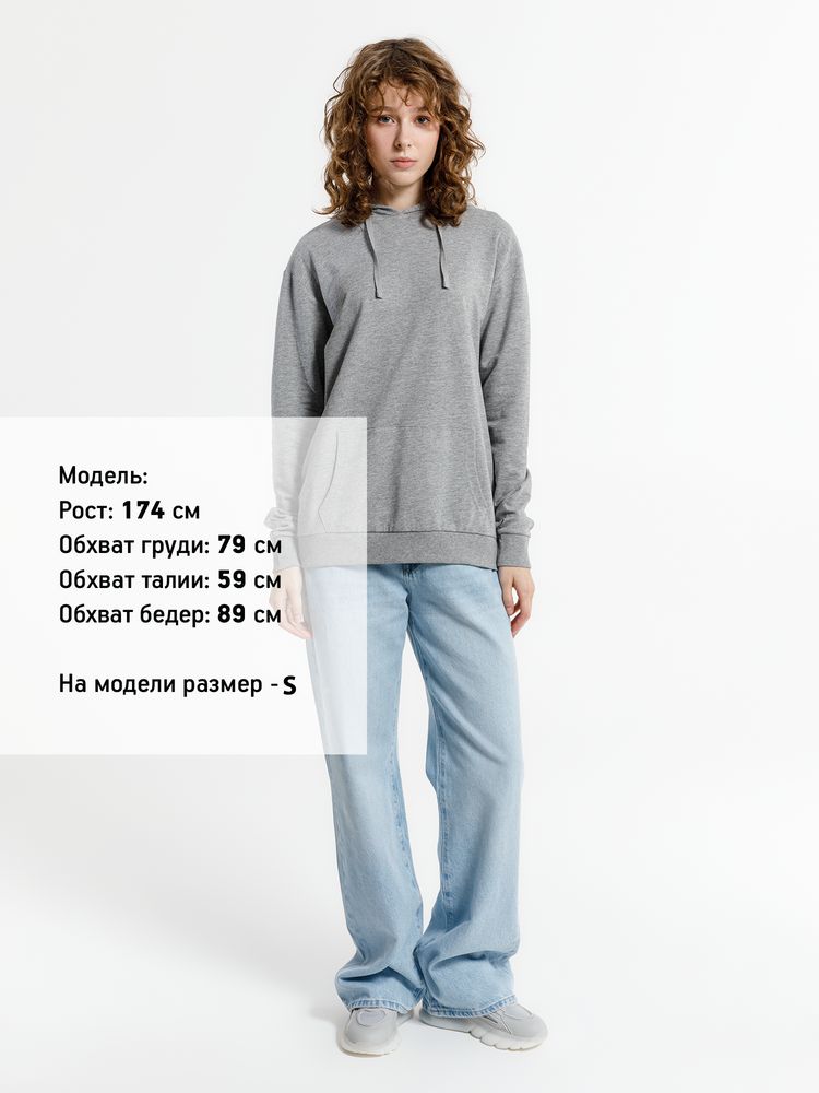 Худи унисекс Westray, серый меланж — изображение 11