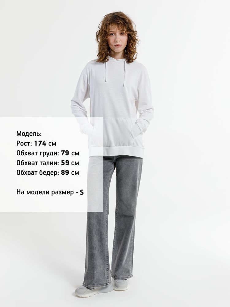 Худи унисекс Westray, белое — изображение 12