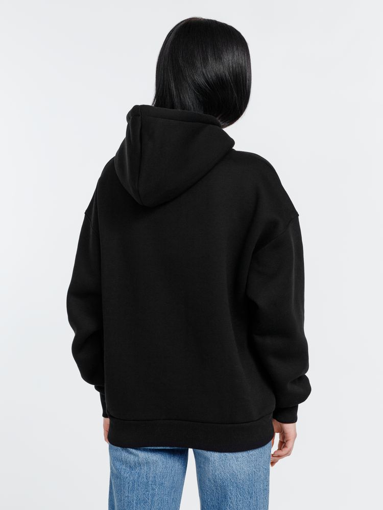 Худи оверсайз унисекс Go Easy, черное — изображение 11