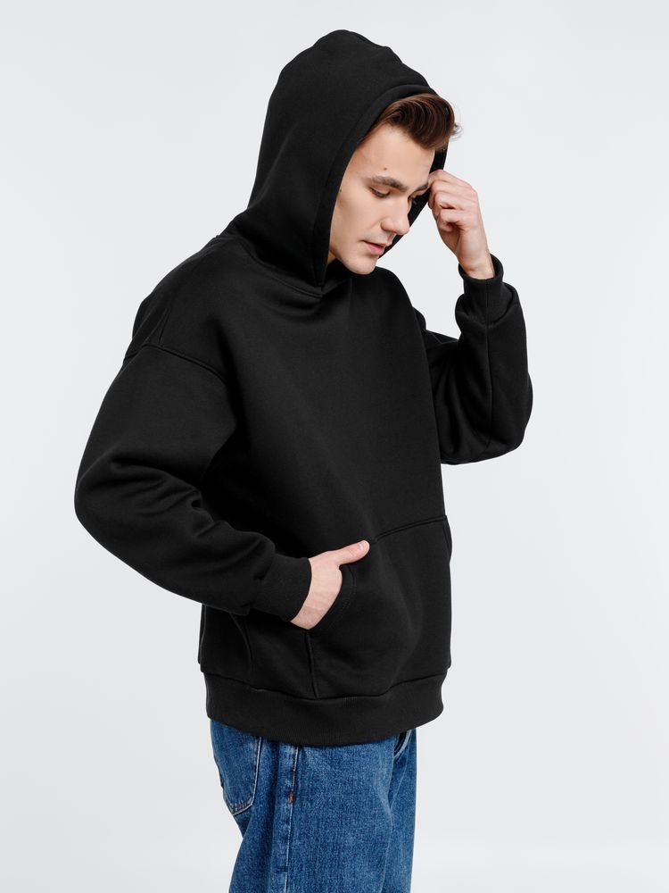 Худи оверсайз унисекс Go Easy, черное — изображение 8