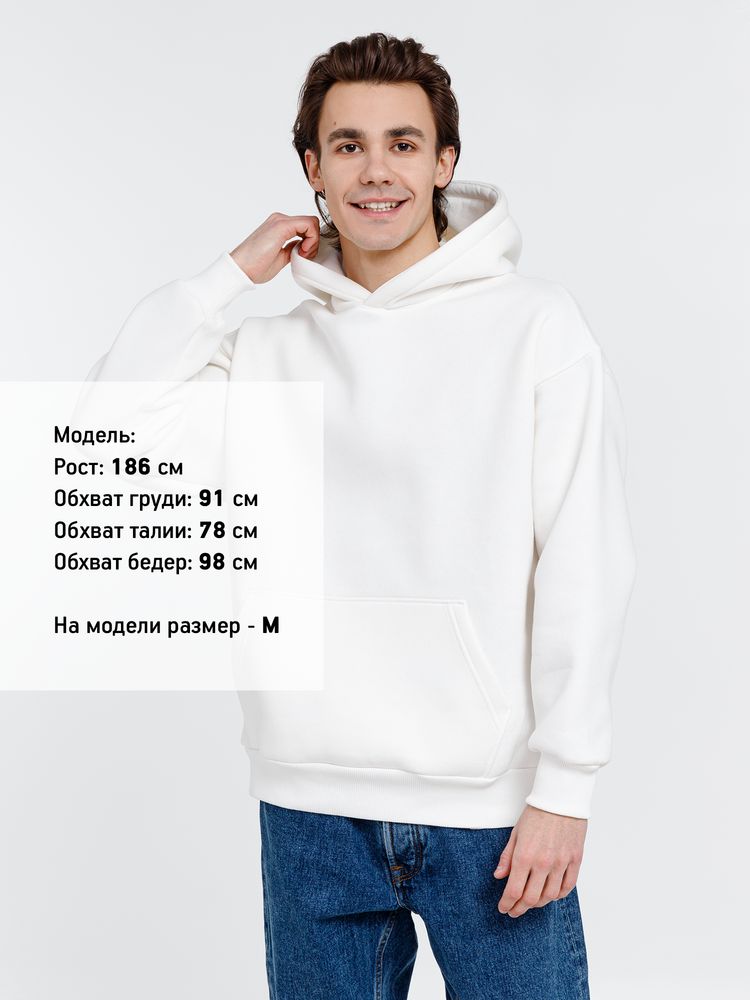 Худи оверсайз унисекс Go Easy, молочно-белое — изображение 5