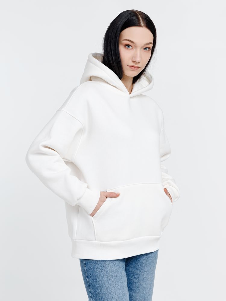 Худи оверсайз унисекс Go Easy, молочно-белое — изображение 10