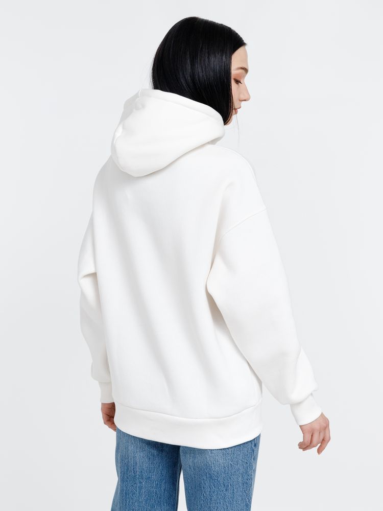 Худи оверсайз унисекс Go Easy, молочно-белое — изображение 12
