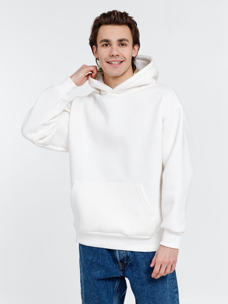 Худи оверсайз унисекс Go Easy, молочно-белое — изображение 6