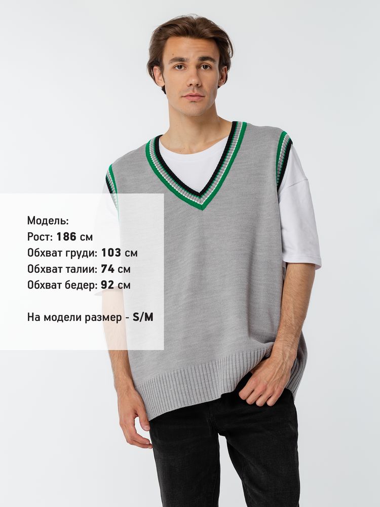 Жилет оверсайз унисекс Cornell в сумке, светло-серый — изображение 10