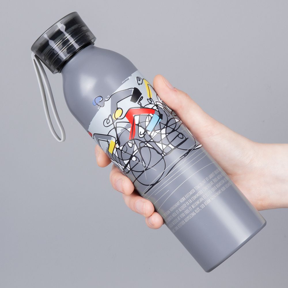 Бутылка для воды Brooke, матовая серая — изображение 6