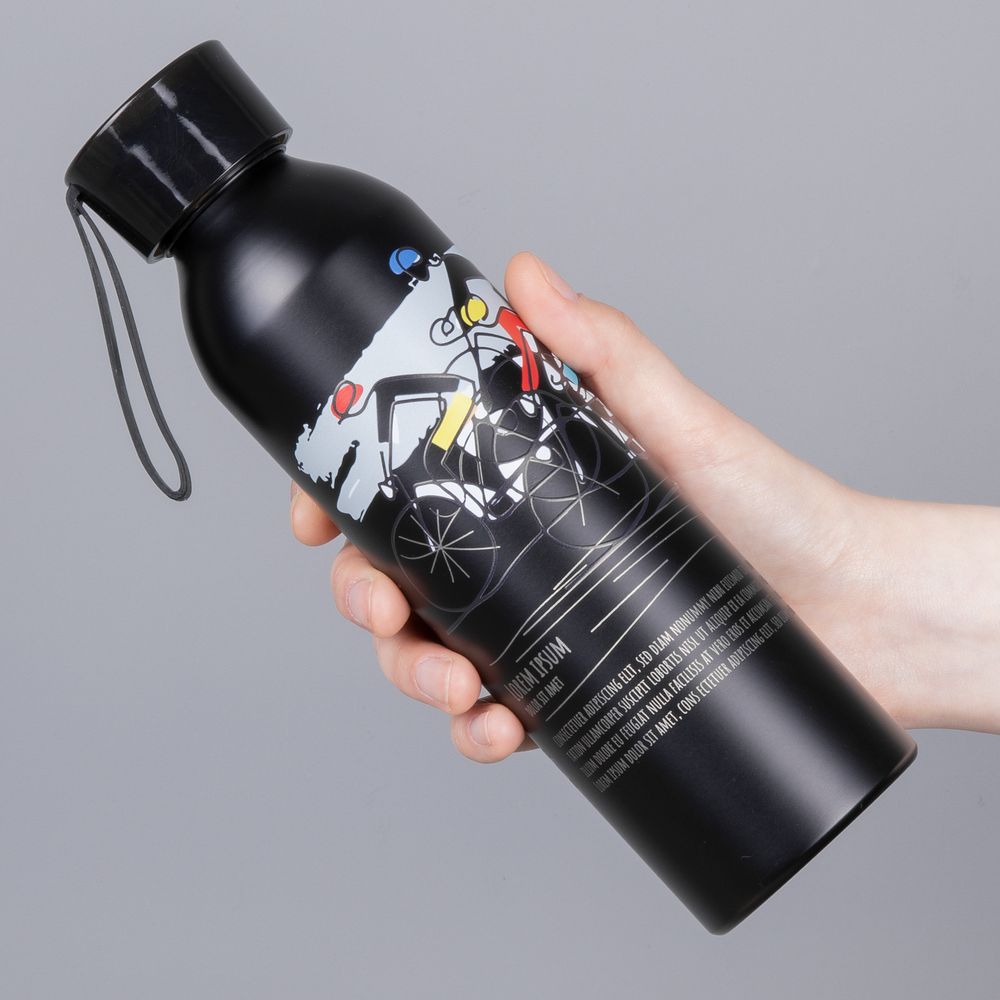 Бутылка для воды Brooke, матовая черная — изображение 6