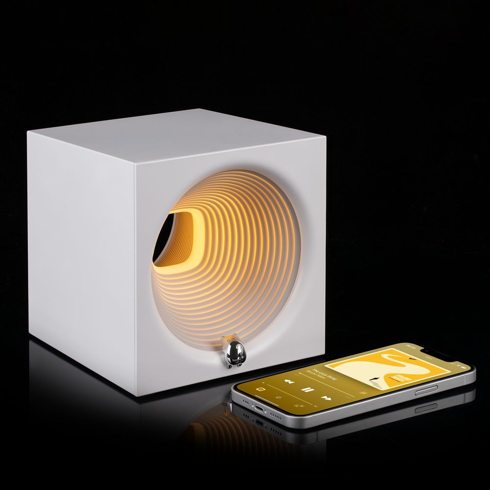 Bluetooth-колонка с подсветкой Volumetric, белая — изображение 6