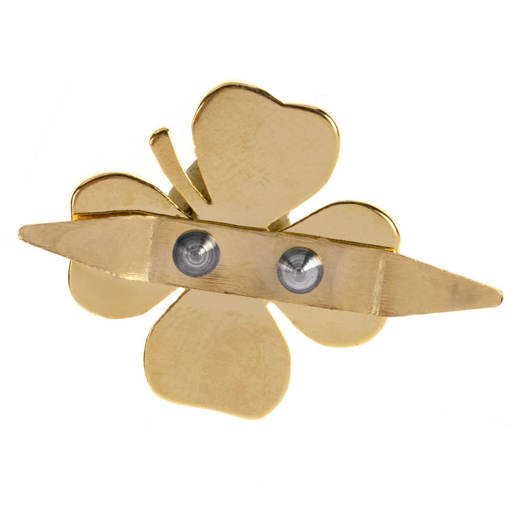 Шильдик «Счастливый клевер», золотистый — изображение 2