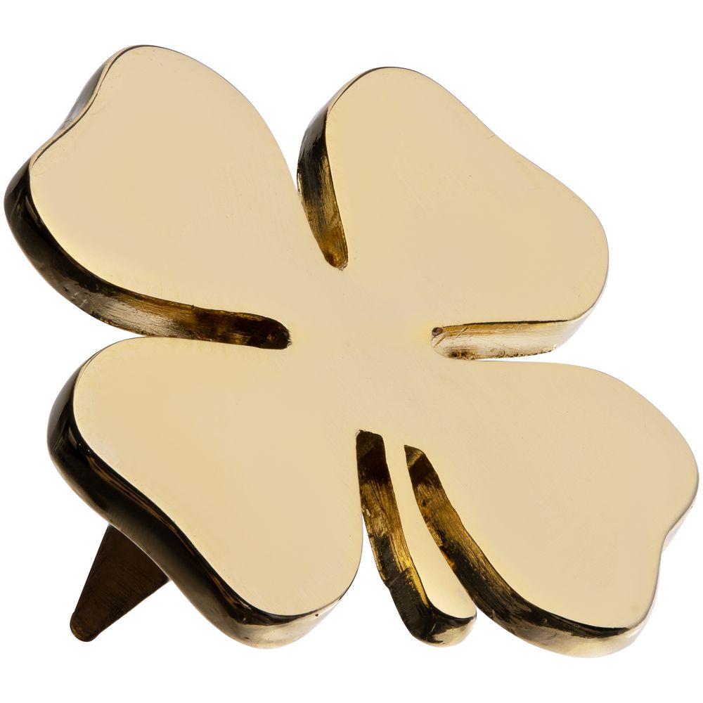 Шильдик «Счастливый клевер», золотистый — изображение 3