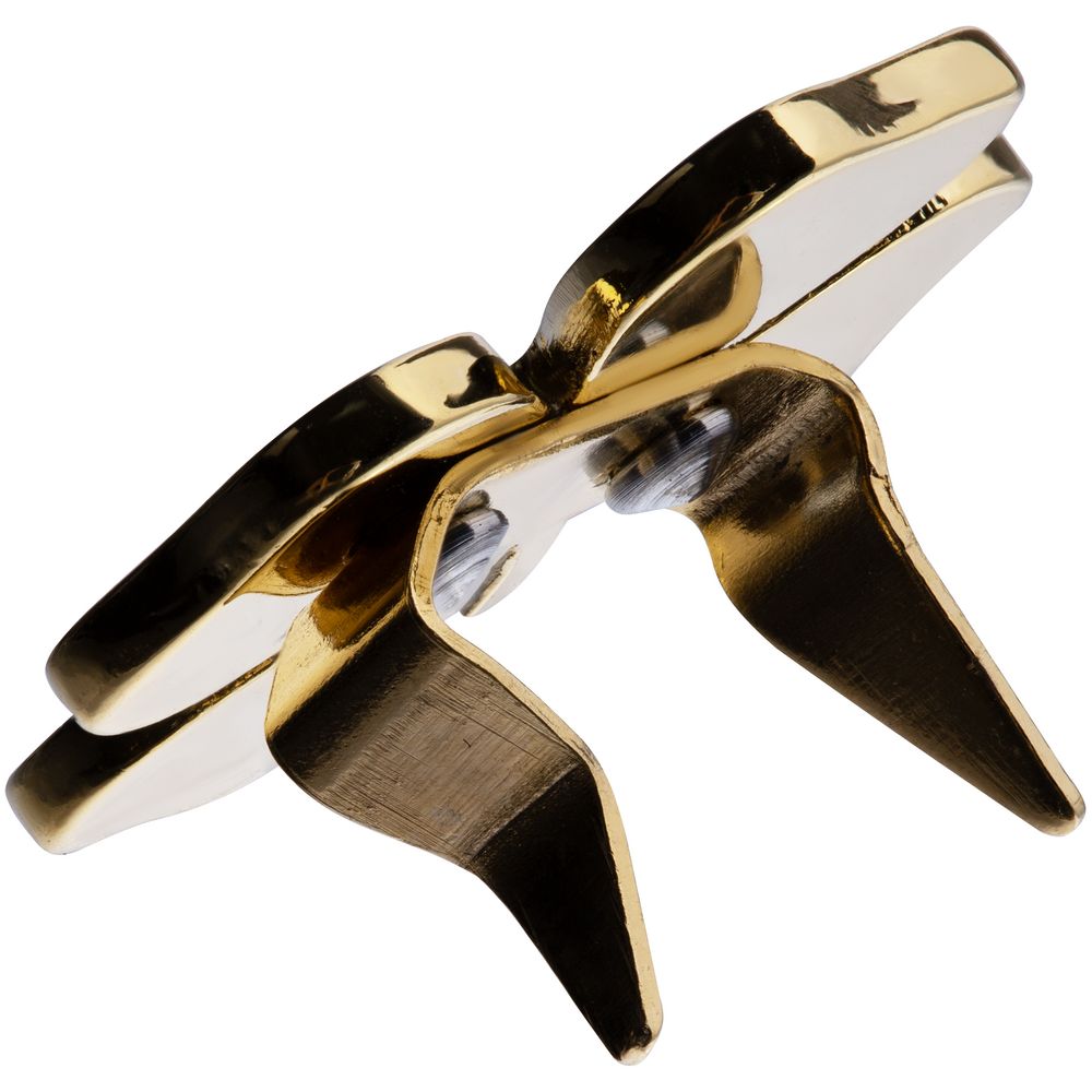 Шильдик «Счастливый клевер», золотистый — изображение 4