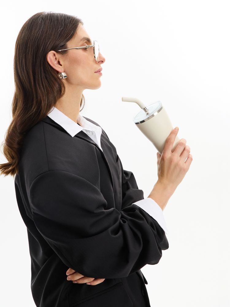 Термостакан Sapporo без логотипа, белый — изображение 2